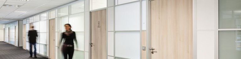 Bürowand Interline Holz Glas Interwand 